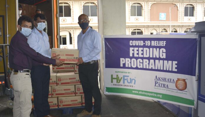 HyFun Foods donates 22500 kgs of Ready to Cook Potato cubes to The Akshaya Patra Foundation's Covid-19 Relief Donate Meal project