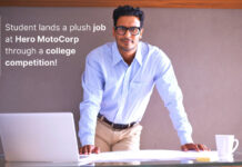 Student lands a plush job at Hero MotoCorp through a college competition!
