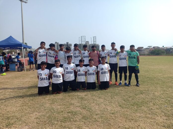 GIIS Ahmedabad qualifies for State level championship after winning U-14 SGFI district football final tournament against Udgam School