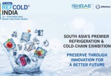 REFCOLD India 2023: Set to Showcase India’s Prowess in the Refrigeration and Cold Chain Industry Map REFCOLD India 2023, South Asia’s premier refrigeration & cold-chain exhibition and conference, ISHRAE, Informa Markets in India, Raja M Sriraam, Yogesh Thakkar, Yogesh Mudras,