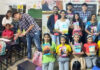 Distribution of educational materials by Rotaract Club of Pune Baner and various collaborating Rotaract clubs at Sishu Vihar Primary School of Pune University Branch