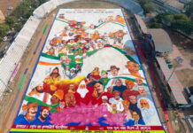 Neemuch’s Grand 84,000 Sq. Ft. Rangoli Achieves Asia World Record Recognition