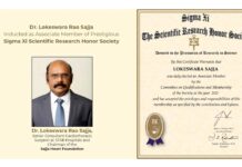 Renowned Indian Cardiac Surgeon Dr. Lokeswara Rao Sajja Inducted as Associate Member of Prestigious Sigma Xi Scientific Research Honor Society