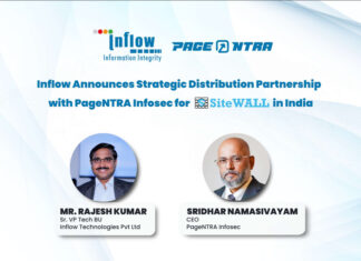 Inflow Technologies Announces Strategic Distribution Partnership with PageNTRA Infosec for SiteWALL WAF in India