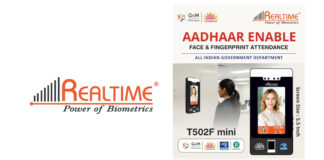 Realtime Biometrics Launches Aadhaar-Enabled face recognition & fingerprint Biometric Attendance System T502F Mini