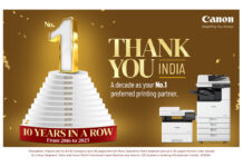 Canon India Marks a Milestone of 10 Consecutive Years with No.1 Market Share in the Overall Laser Copier Based MFP Segment
