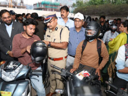 Helmet Distribution Drive Held in Hyderabad to Promote Road Safety