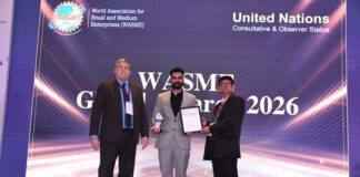 Anirudh Balaji Honoured with National Development Champion Award at WASME Global Business Convergence Summit 2026