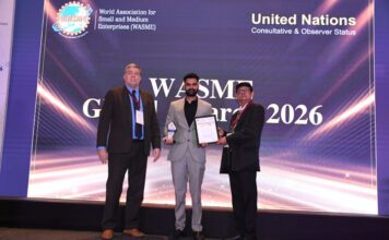 Anirudh Balaji Honoured with National Development Champion Award at WASME Global Business Convergence Summit 2026