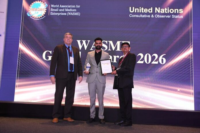 Anirudh Balaji, National Development Champion Award, WASME Global Business Convergence Summit 2026,