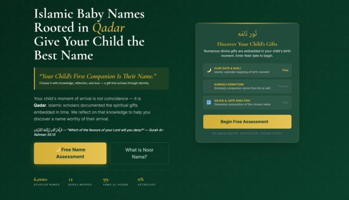 NoorNama Launches Free Islamic Naming Platform Built on Verified Arabic Meanings and Classical Scholarship