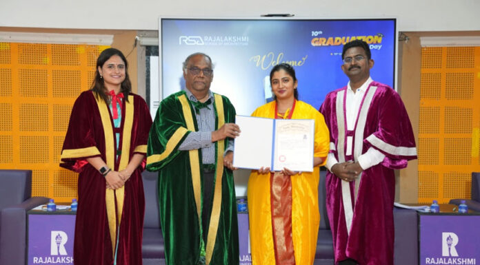 Rajalakshmi School of Architecture Celebrates 10th Graduation Day; 39 Students Graduate