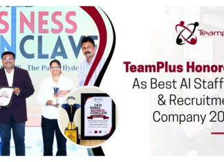 Teamplus Staffing Solution Pvt. Ltd. Is the Best AI Staffing & Recruitment Company Award Winner at World Business Conclave 2026