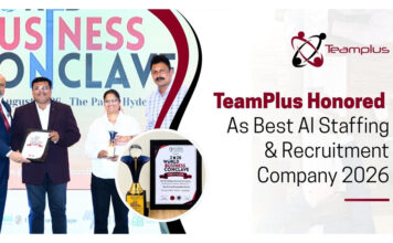 Teamplus Staffing Solution Pvt. Ltd. Is the Best AI Staffing & Recruitment Company Award Winner at World Business Conclave 2026